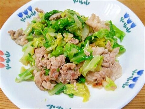 豚こま白菜炒め/いしる風味ピリ辛